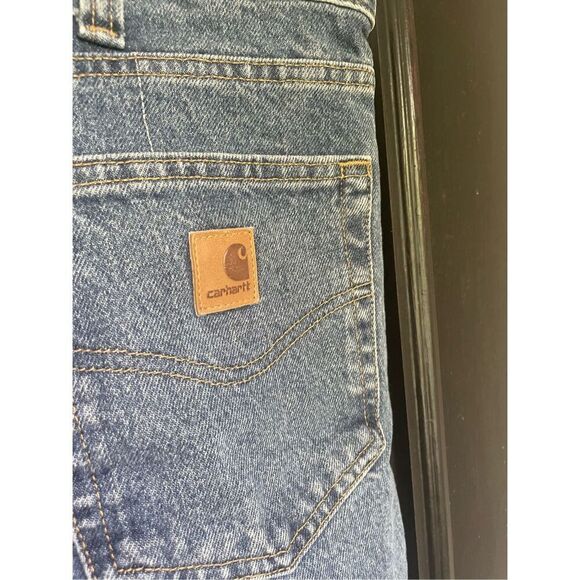 NWT Carhartt Men’s Straight Leg Relaxed Fit Jeans 44x32 - Picture 4 of 14